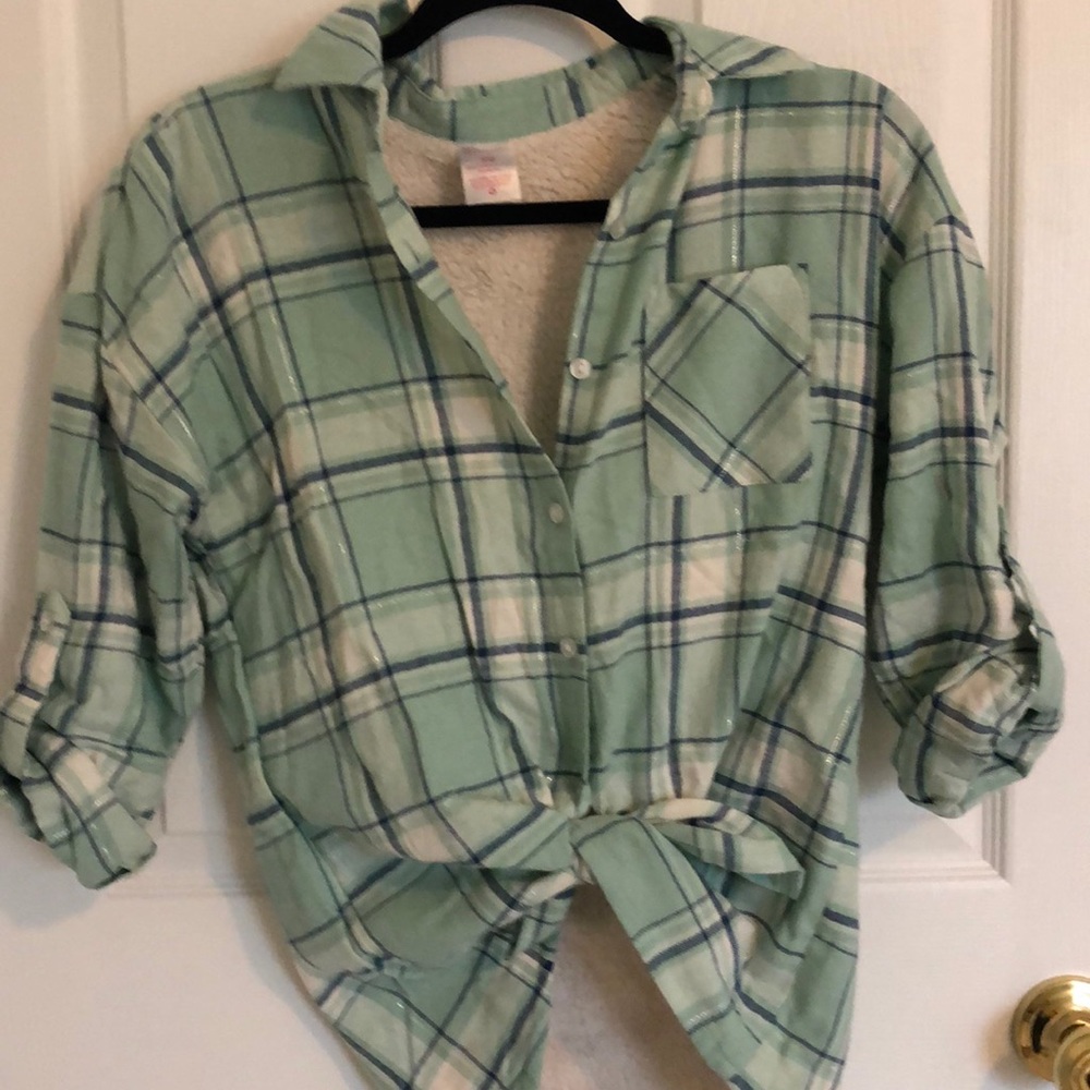Button down Sherpa lined shirt